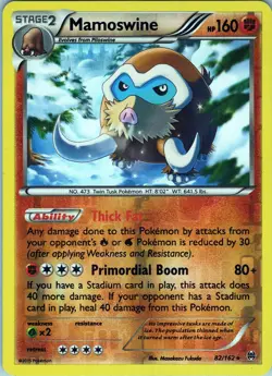 Mamoswine 82/162 - Pokemon TCG XY-BREAKthrough - Reverse Holo Rare (NM) - Image 1