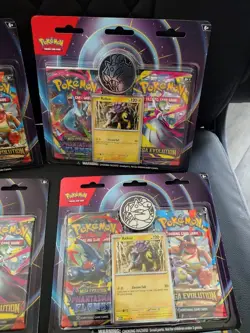 LOT Pokemon Mega Evolution Phantasmal Flames Raikou Promo 2 Pack Blisters - Image 4