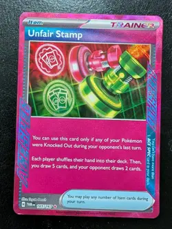 Pokemon TCG - Unfair Stamp 165/167 - Scarlet & Violet: Twilight Masquerade - NM - Image 1