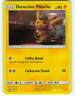 Detective Pikachu - Holo - #SM190 Black Star Promo - Pokemon TCG - 2019 - Image 1