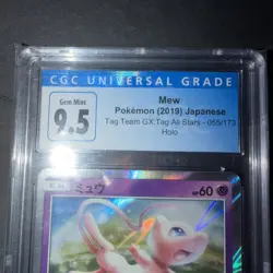 2019 Pokemon Japanese SM Tag Team GX All Stars Holo Mew #55 CGC 9.5 GEM MINT - Image 2
