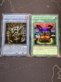 Yugioh Relinquished MC1-EN003 LP + Black Illusion Ritual SRL-EN051 MP - Image 1