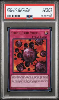 Crush Card Virus Yugioh 2024 KC01-EN053 Ultra Rare PSA 10 - Image 1