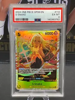 2024 One Piece English OP08-112 S-Snake SR PSA 6 EX-MT - Image 1