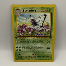 BUTTERFREE 1st Edition 33/64 Jungle Set 1999 Vintage Pokemon Card! 🦋 HP DMG - Image 1
