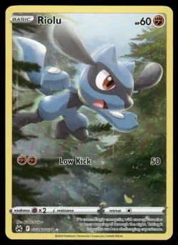 Pokemon Cards Riolu GG26/GG70 Crown Zenith Galarian Gallery Holo NM *3 - Image 1