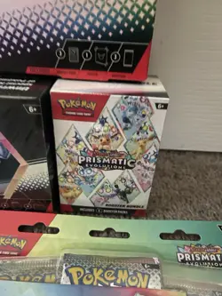 Pokemon TCG Prismatic Evolutions Sealed Lot - Poster, Booster Bundle, Sticker+++ - Image 4