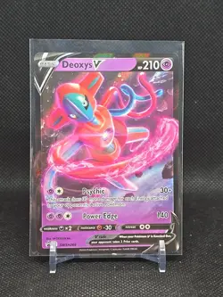 Pokemon TCG Deoxys v SWSH266 Full Art Black Star Promo Holo Card NM Condition - Image 1