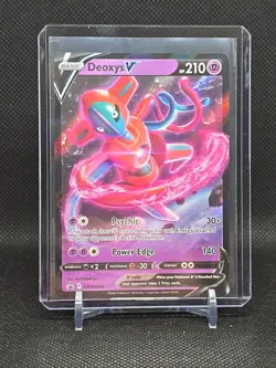 Pokemon TCG Deoxys v SWSH266 Full Art Black Star Promo Holo Card NM Condition - Image 3