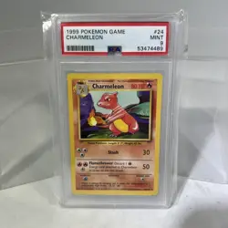 Pokemon TCG Charmeleon (1999) #24/102 Uncommon PSA 9 Mint #ML - Image 1