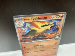 Ethan's Typhlosion 034/182 Pre Release STAMPED Promo Destined Rivals Pokemon - Image 4