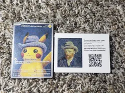 Van Gogh Pikachu With Grey Felt Hat SVP 2023 Black Star Promo Pokemon Card - Image 2
