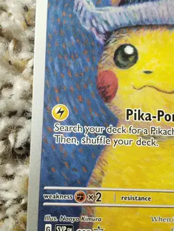 Van Gogh Pikachu With Grey Felt Hat SVP 2023 Black Star Promo Pokemon Card - Image 5
