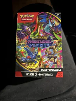 Pokemon TCG: Mega Evolutions Phantasmal Flames Booster Bundle (6 Packs) - SEALED - Image 1