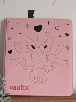 Vault X - 12 Pocket eXo-Tec Zip Binder Folder - Pink Pokemon Sylveon - Image 1