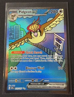 Pokemon Pidgeot ex 225/197 SV03: Obsidian Flames Illustration Rare - Image 1