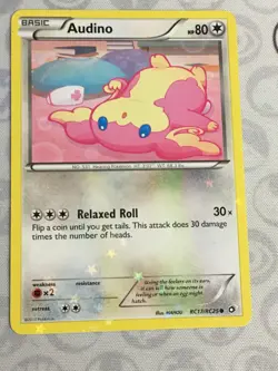 D1250 POKEMON TCG LEGENDARY TREASURES AUDINO RC17 HOLO HP COMMON - Image 1