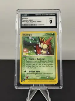 Pokemon TCG Wurmple 78/109 R&S: ex Ruby & Sapphire Non Holo 2003 CGC 9 [MINT] - Image 2