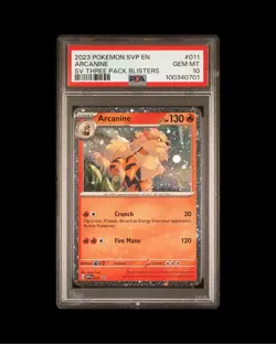 Pokemon SVP 011 - Black Star Promo Arcanine Cosmos Holo - PSA 10 - Image 1
