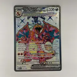 Pokemon TCG Charizard ex Tera Full Art Holo Secret Rare 215/197 Obsidian Flames - Image 1