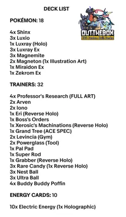 Luxray Ex & Zekrom Ex - Pokemon TCG - OutTheBoxTCG Custom Standard Deck - Image 2