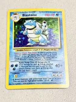 Blastoise 002/102 Base Set Holo Rare Pokemon TCG English - Image 1