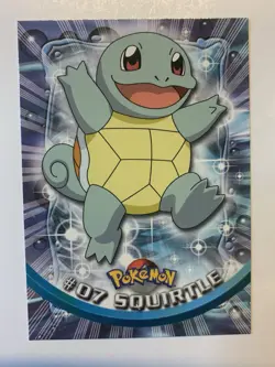 1999 Topps Pokemon TV #07 Squirtle Red Logo (A) FREE COMBINED SHIPPING - Image 1