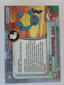 1999 Topps Pokemon TV #07 Squirtle Red Logo (A) FREE COMBINED SHIPPING - Image 3