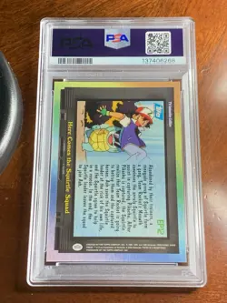 2000 Topps Pokemon TV #EP12 Here Comes the Squirtle Squad Series 2 PSA 8 NM-MT - Image 2