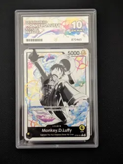 One Piece Monkey.D.Luffy ST29-001 Leader Alt Leader ACE Gem Mint 10 PSA BGS - Image 1