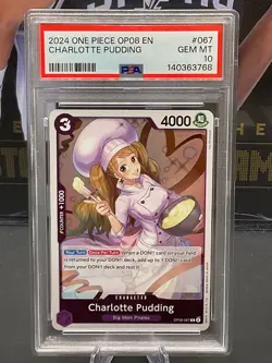 2024 One Piece English OP08-067 Charlotte Pudding PSA 10 GEM MINT - Image 1