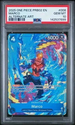 Marco Alternate Art PSA 10 Super Rare One Piece PRB02 EN #008 - Image 1