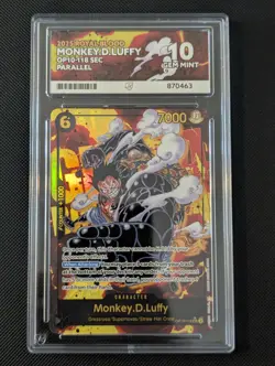 One Piece Monkey D Luffy OP10-118 SEC Alt Grade Ace 10 Perfect Subgrades PSA BGS - Image 1