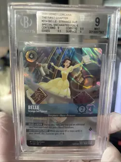 💎 Disney Lorcana BGS 9 MINT Belle 214/204 Enchanted First Chapter 💎 - Image 1