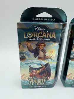 Disney Lorcana Azurite Sea Starter Deck Amber and Ruby Lot Of 2 Sealed New - Image 2