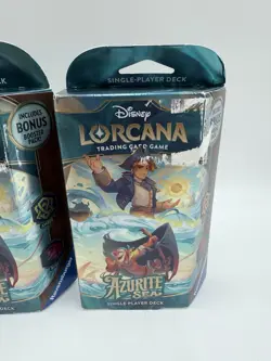 Disney Lorcana Azurite Sea Starter Deck Amber and Ruby Lot Of 2 Sealed New - Image 3