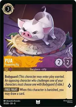 Pua-Protective Pig 19/204 COLD FOIL Reign of Jafar Disney Lorcana - Image 1