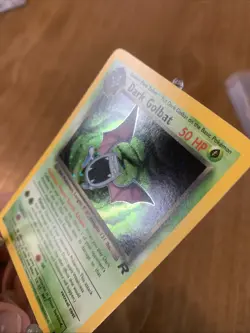 Dark Golbat 7/82 NM Condition 1999 TCG Pokemon Card w/ Perfect Swirl on Foot - Image 3