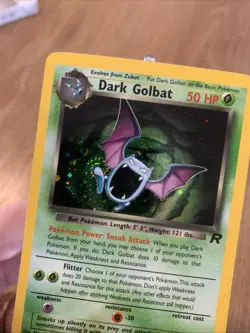 Dark Golbat 7/82 NM Condition 1999 TCG Pokemon Card w/ Perfect Swirl on Foot - Image 5
