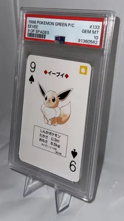 1996 Pokemon Green Playing Cards Eevee #133 – PSA 10 GEM MT - Image 3