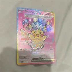 Pokemon Pikachu ex SV08 Surging Sparks Full Art Holo Lightning 200 HP Card - Image 1