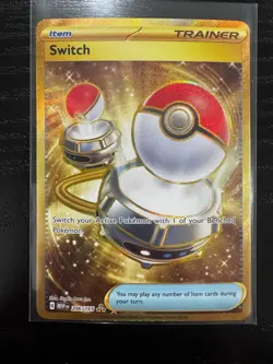⭐Pokemon TCG Switch 206/165 Gold Hyper Rare SV 151 NM Card - Image 1