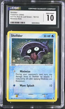 CGC 10 Shellder EX Fire Red & Leaf Green 79/112 Reverse Holo Pokemon Card - Image 1