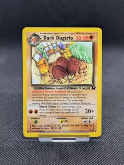 Dark Dugtrio 23/82 Non Holo Team Rocket Set Rare Pokemon Card WOTC LP EXCELLENT - Image 1