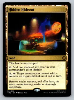 MTG Hidden Hideout 0043 TMNT Rare TMC Land EN 2026 - Image 1