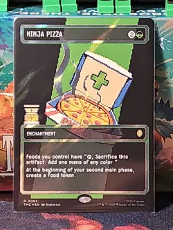 Ninja Pizza (Borderless) (Surge Foil) Commander: Teenage Mutant Ninja Turtles... - Image 1