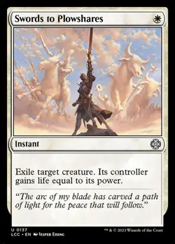 MTG Swords to Plowshares The Lost Caverns of Ixalan Commander 137 U NM - Image 1