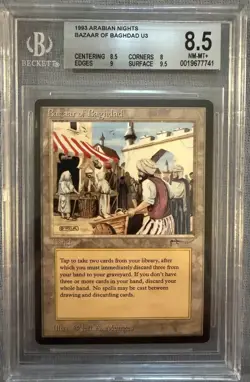MTG Arabian Nights 1993 Bazaar of Baghdad BGS 8.5 NM 93/94 Magic the Gathering - Image 1