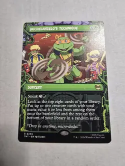 Michelangelo's Technique - Showcase - Teenage Mutant Ninja Turtles - MtG- NM - Image 1