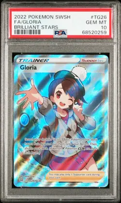 2022 Pokemon SWSH Brilliant Stars #TG26 Full Art Gloria Trainer PSA 10 Gem Mint - Image 1